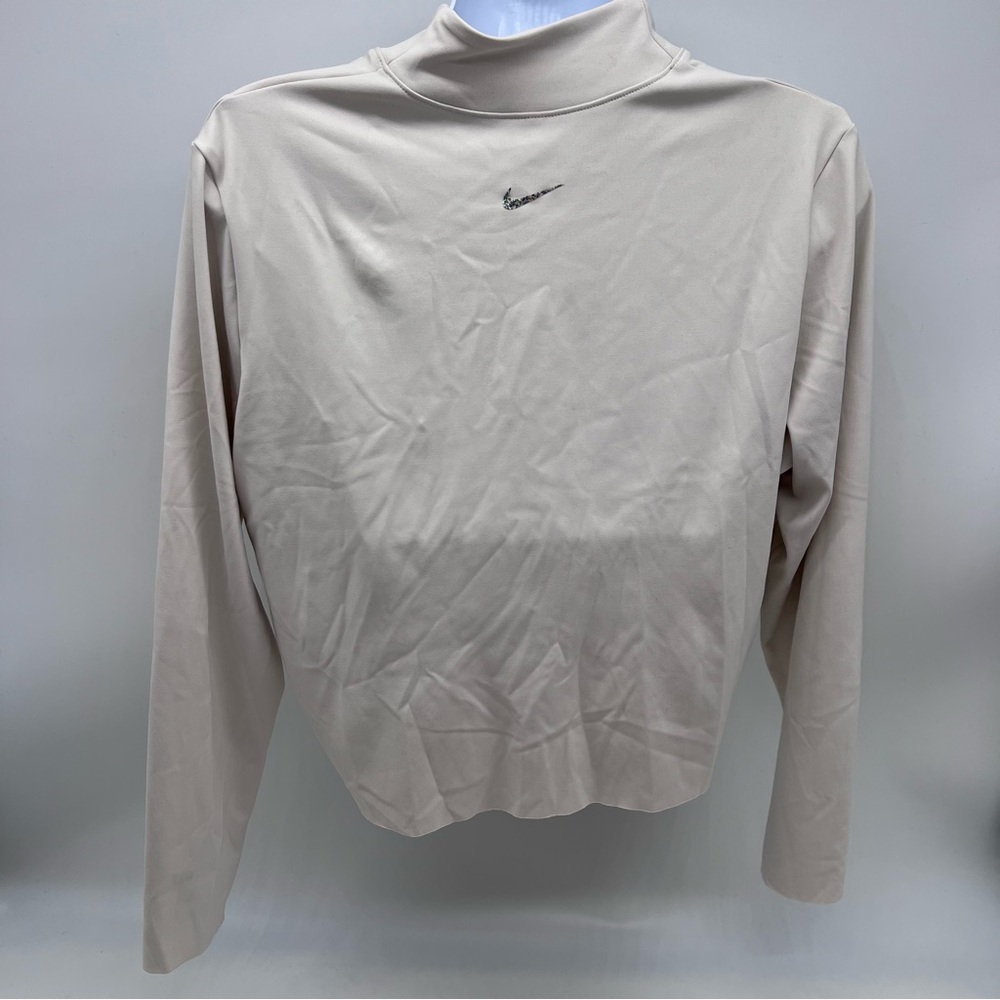 Nike Yoga Women's Long Sleeve Crew Neck Athletic Trainer Top Off-White-Size XL - Picture 4 of 11